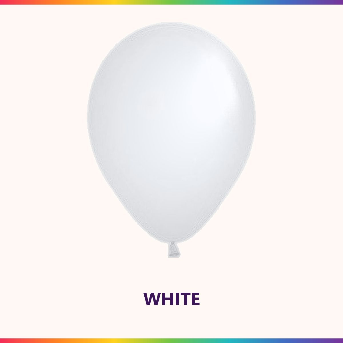 Fashion White single latex balloon colour