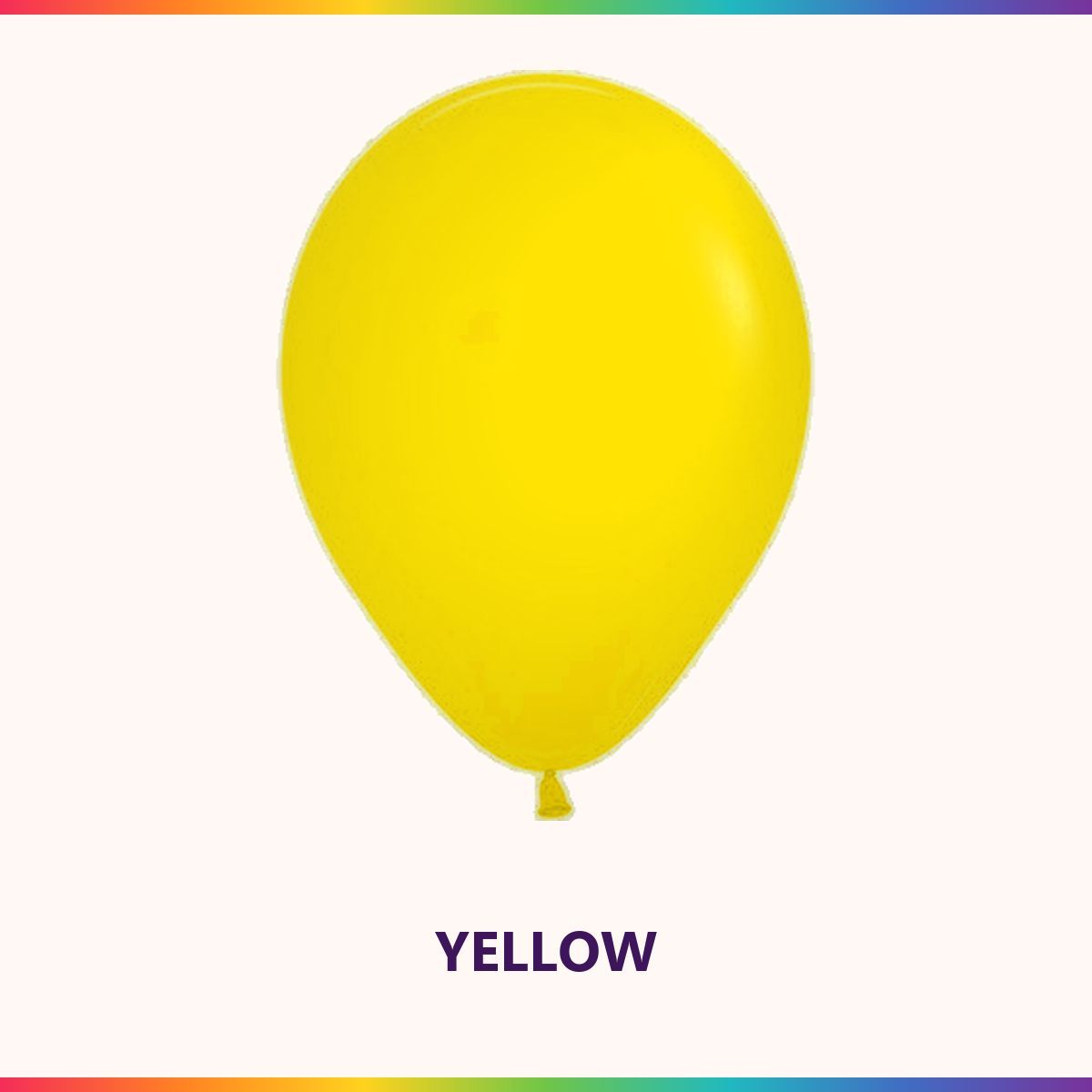 Fashion Yellow single latex balloon colour