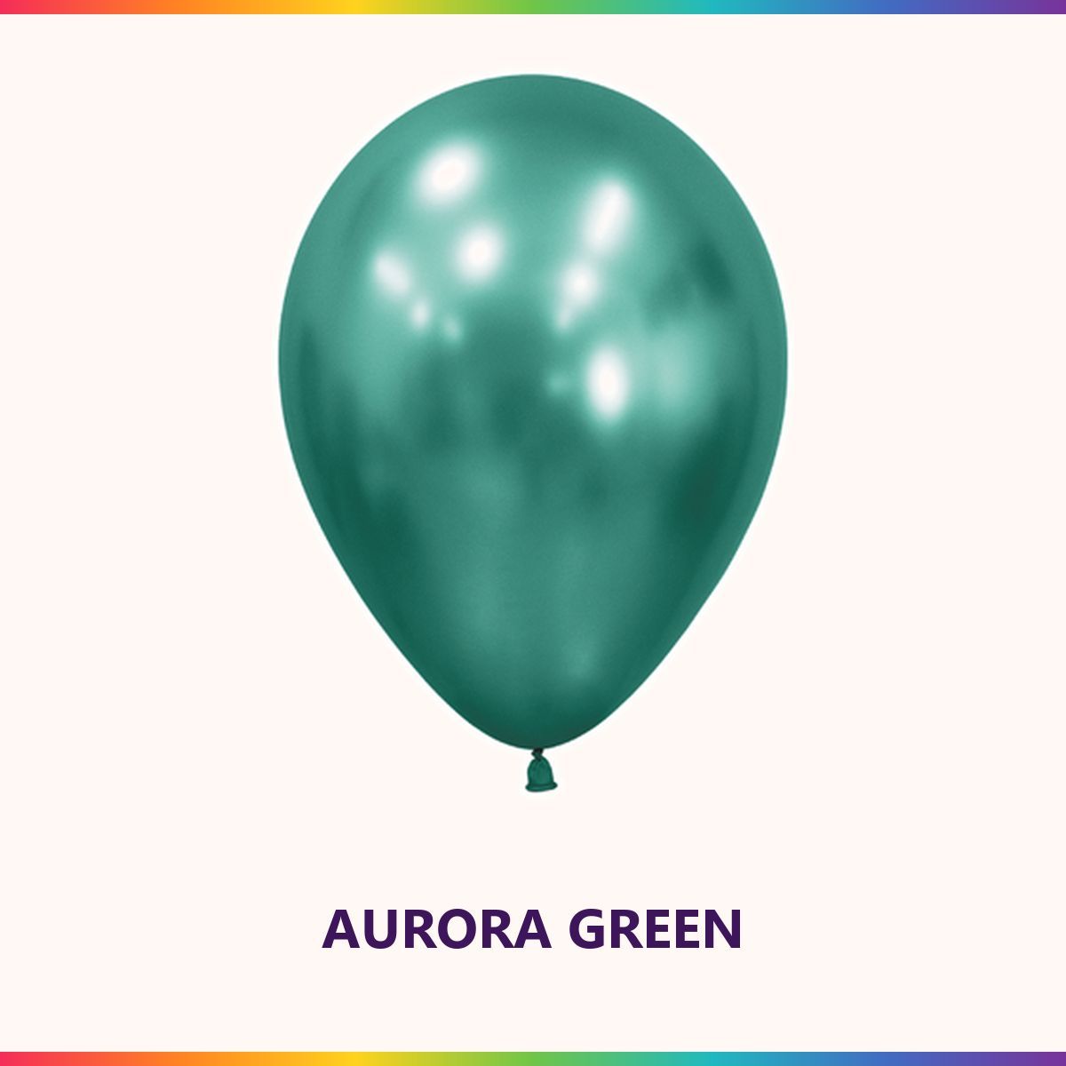 Reflex Aurora Green single latex balloon colour