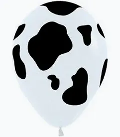 White Cow Print - Single Latex Balloon