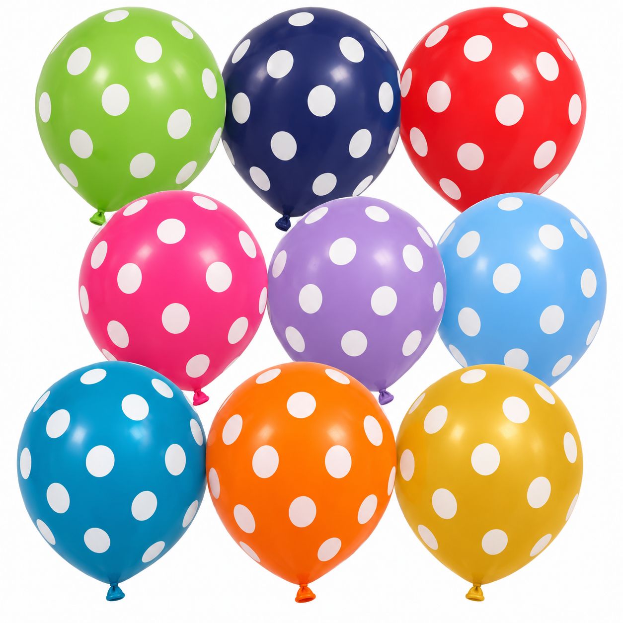 Mixed Polka Dot - Assorted Latex Balloons
