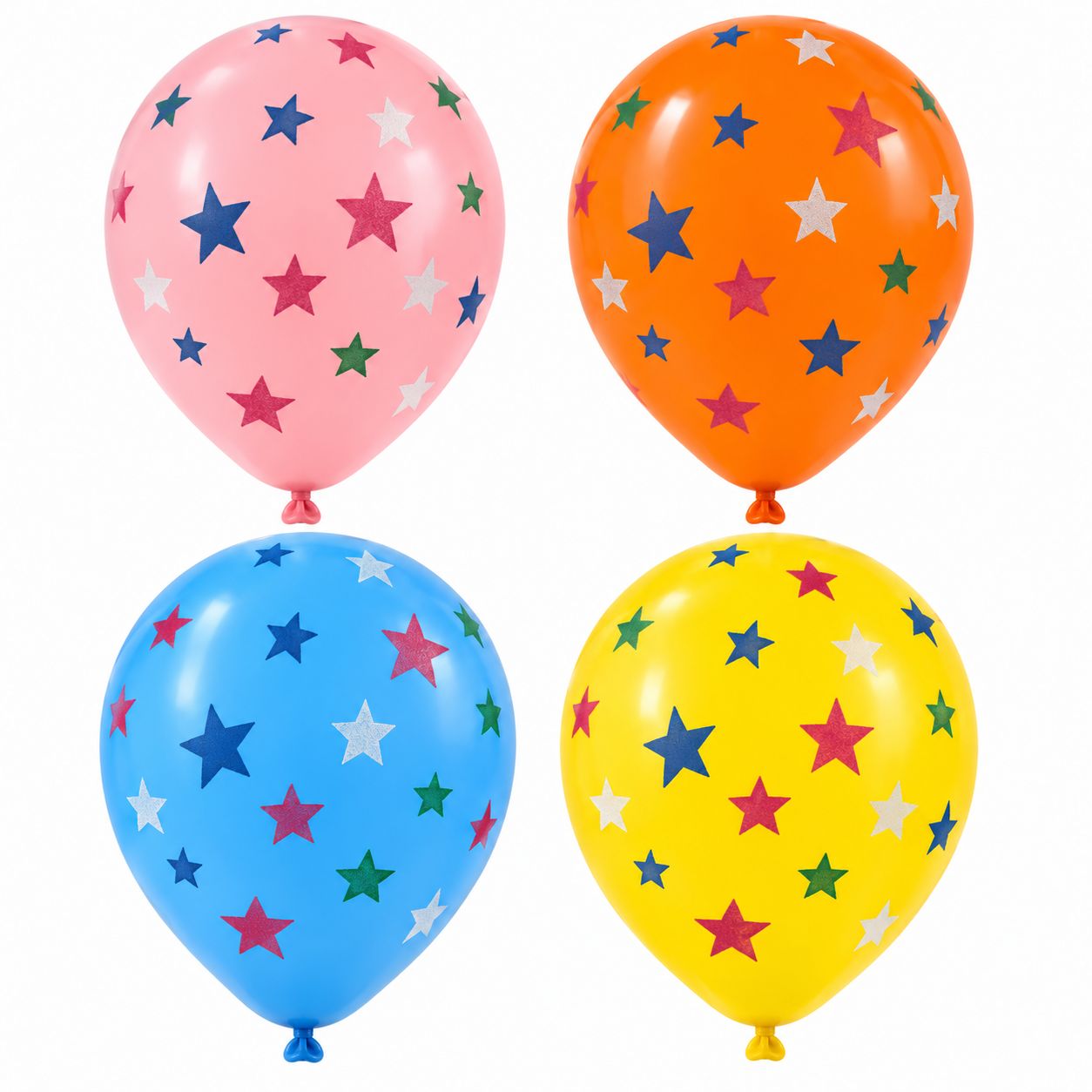 Mixed Stars - Assorted Latex Balloons