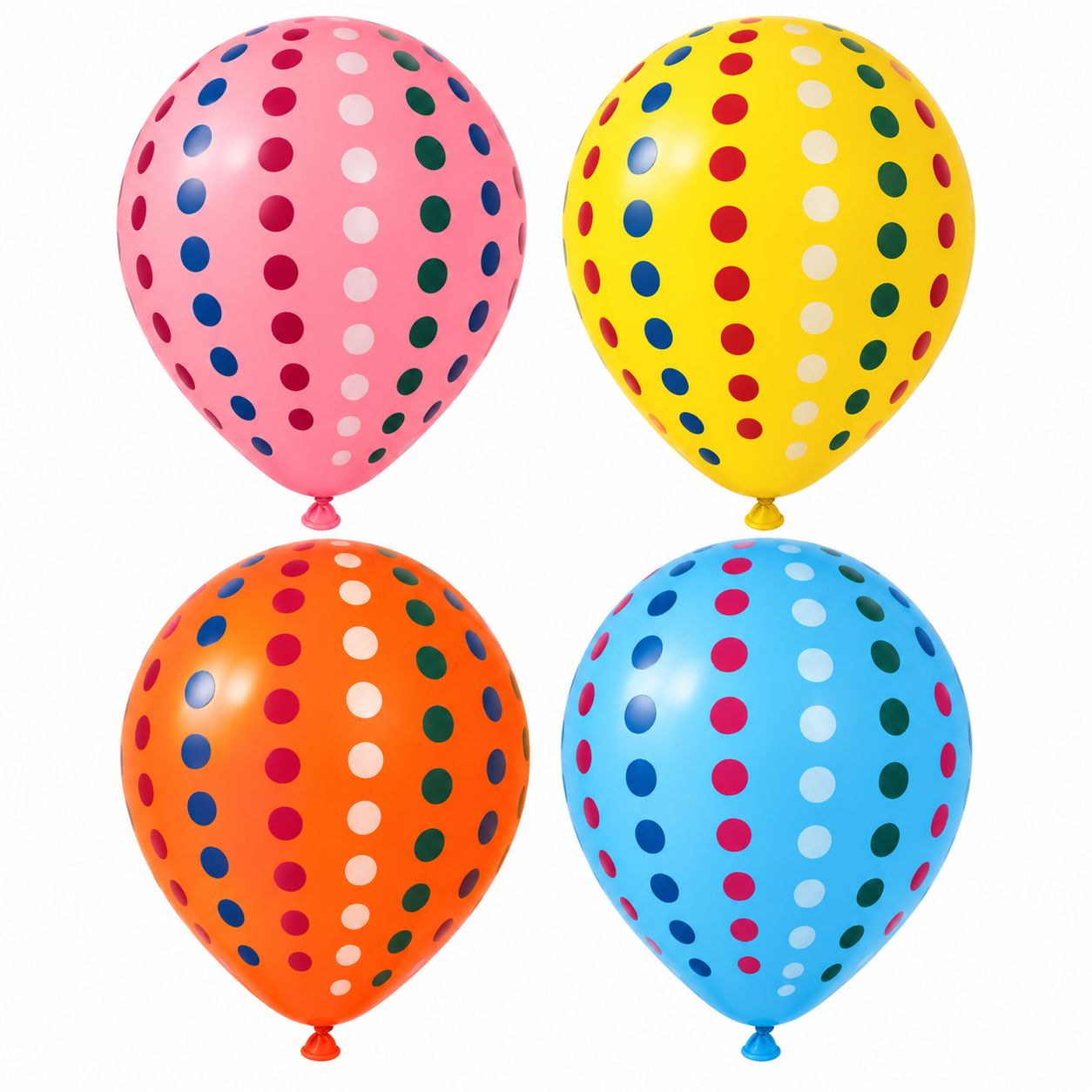 Multicolour Dots - Assorted Latex Balloons