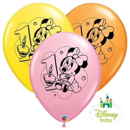 Minnie Mouse 1st Birthday - Assorted Latex Balloons