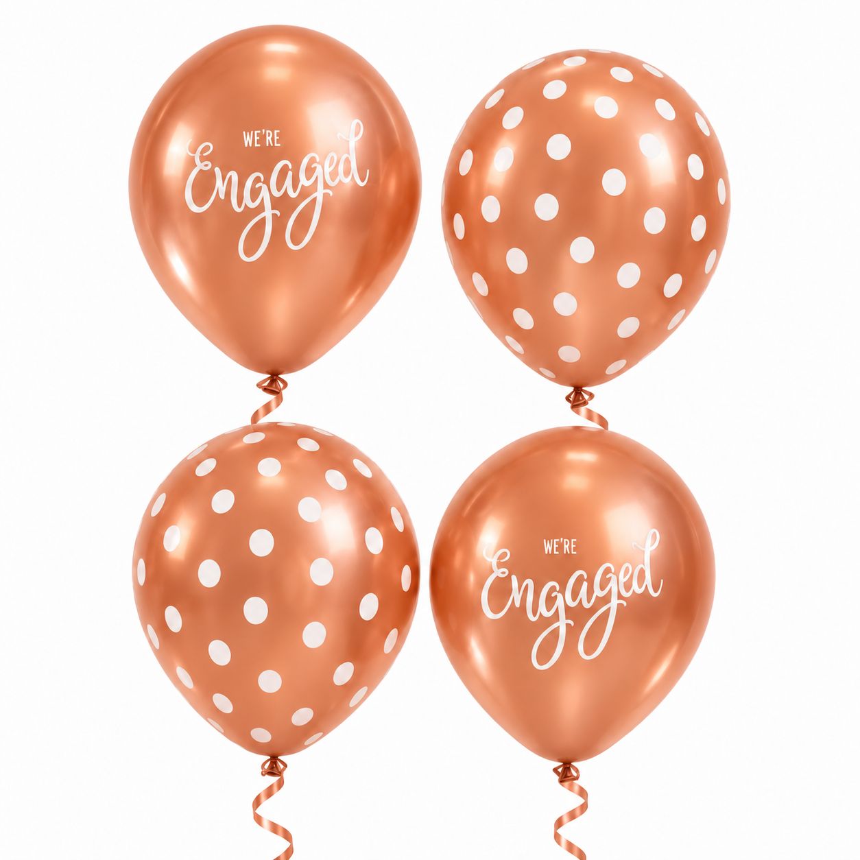 Rose Gold Engagement - Mixed Latex Balloons