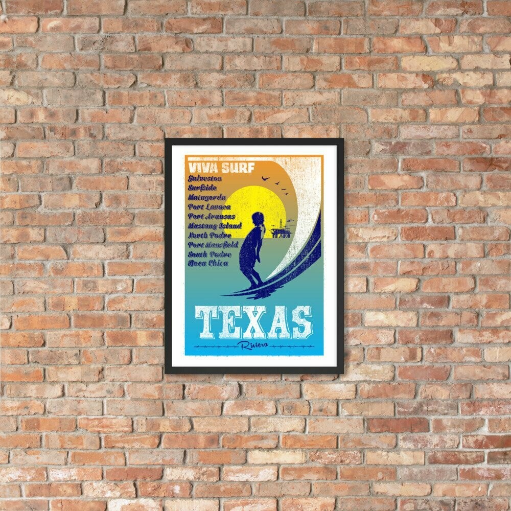 Texas Riviera // framed poster