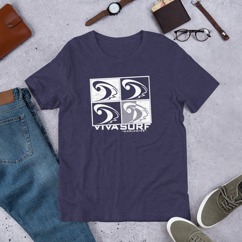 Square Waves // white icon t-shirt
