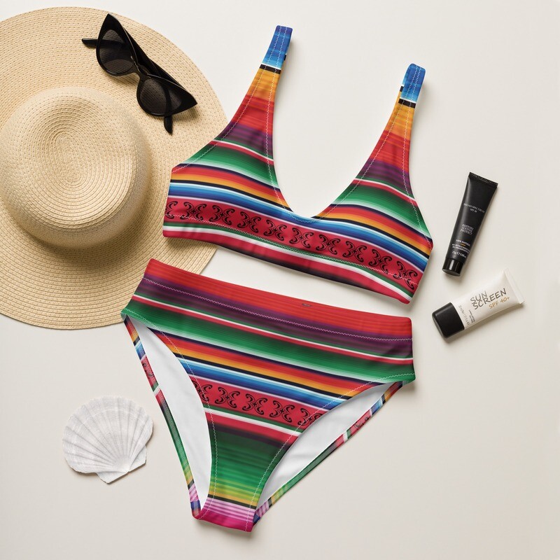 Serape high-waisted bikini