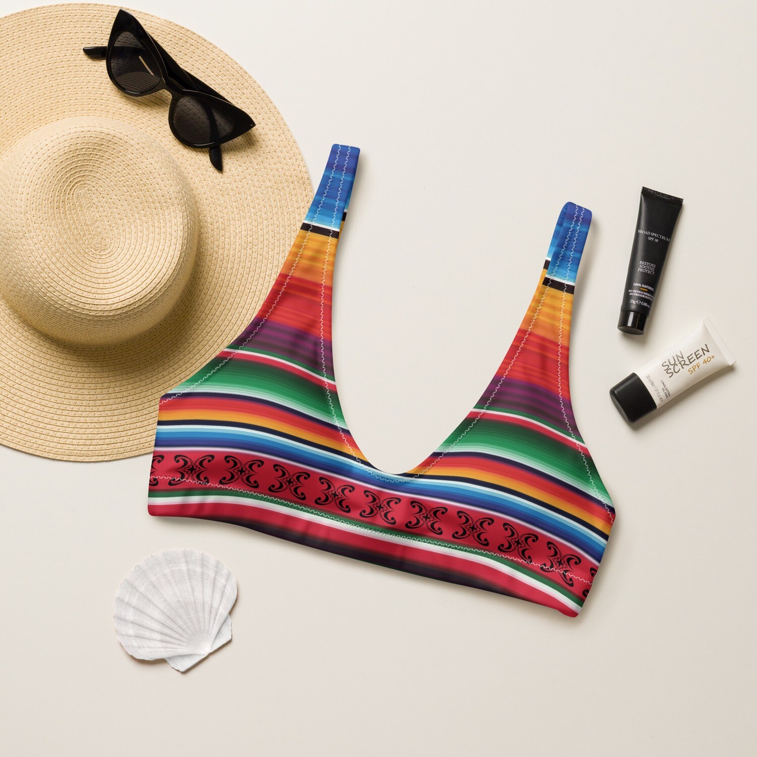 Serape bikini top