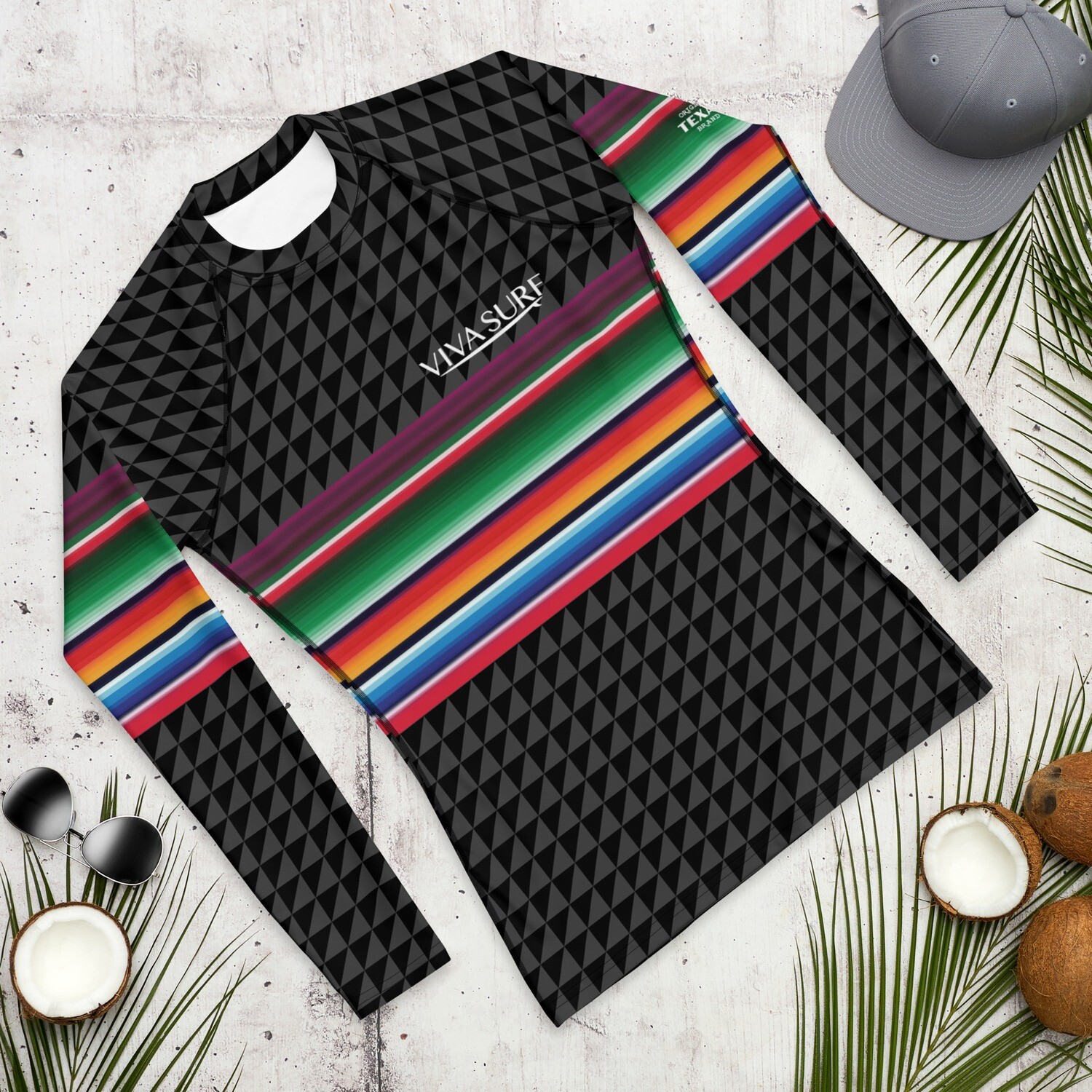 Serape Rash Guard Black