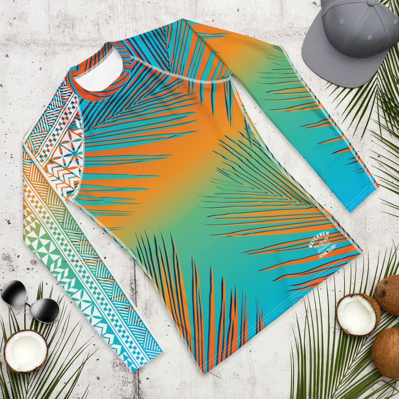 Watermen // Sunset Palms Men's Rash Guard
