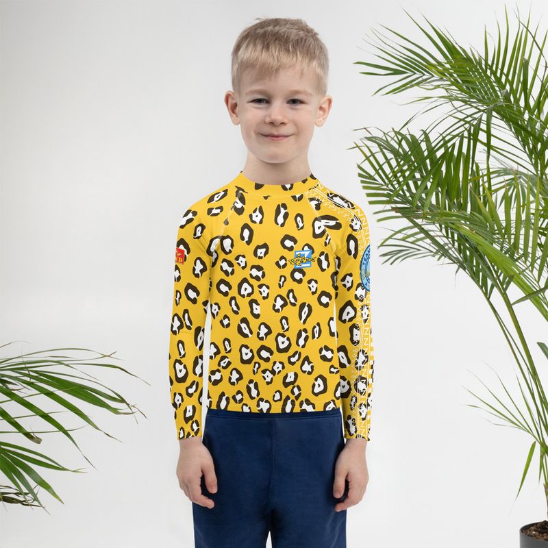 Afterlife Aquatic // jaguar shark kids rash guard