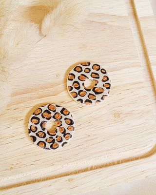 Cheetah Round Charm