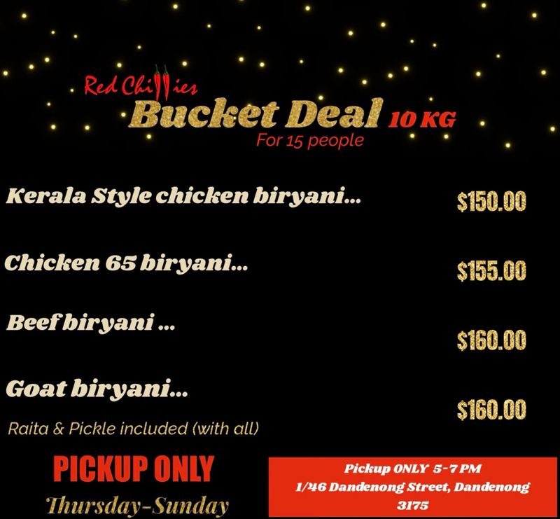 Weekend Bucket Deal - 10kg {Thu-Sun}