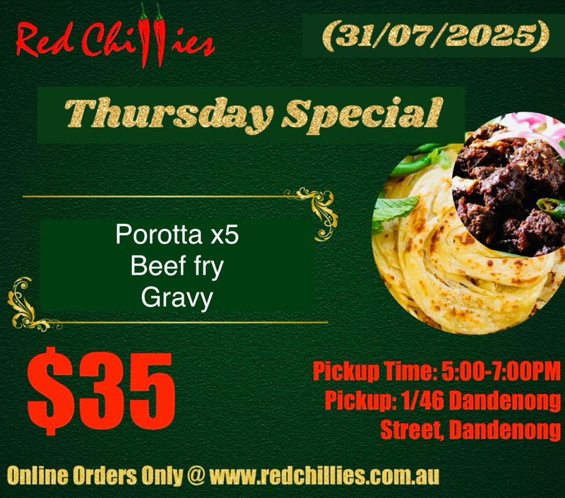 Thursday Deal Beef + Parotta