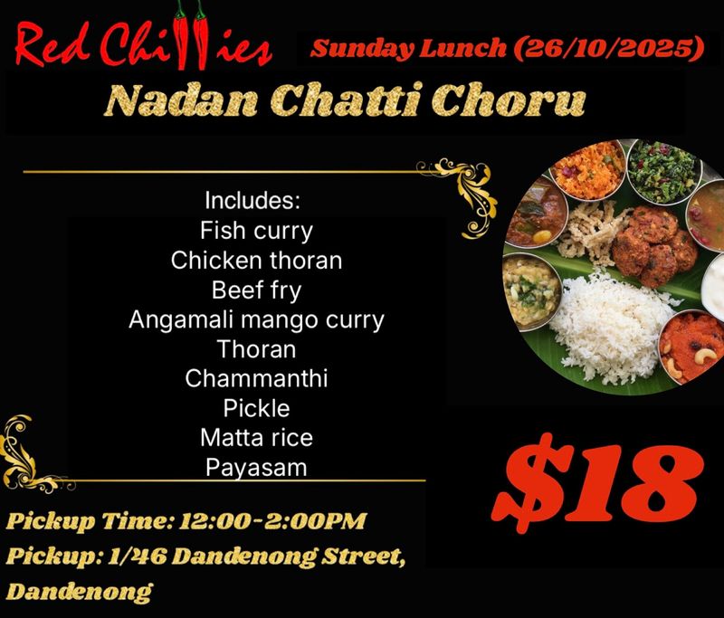 Sunday Lunch Nadan Chatti Choru