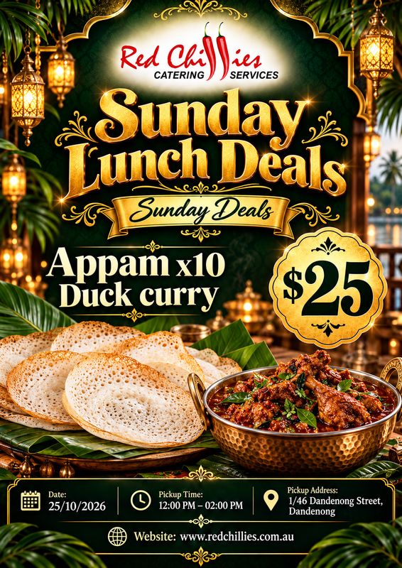 Sunday Lunch Appam Deal