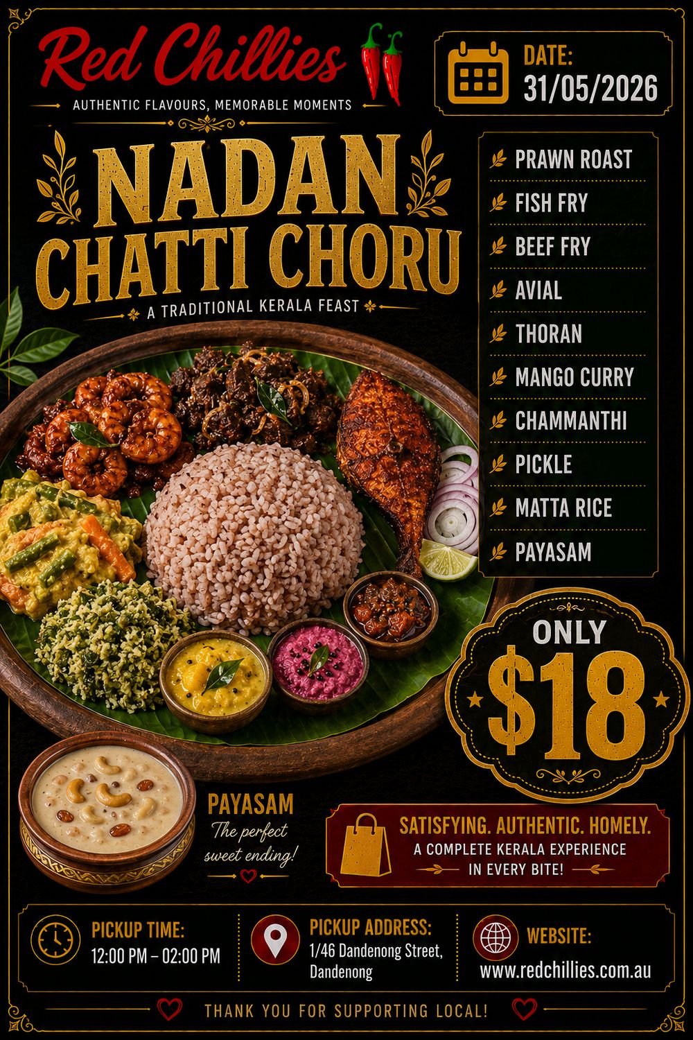 Sunday Lunch Nadan Chatti Choru