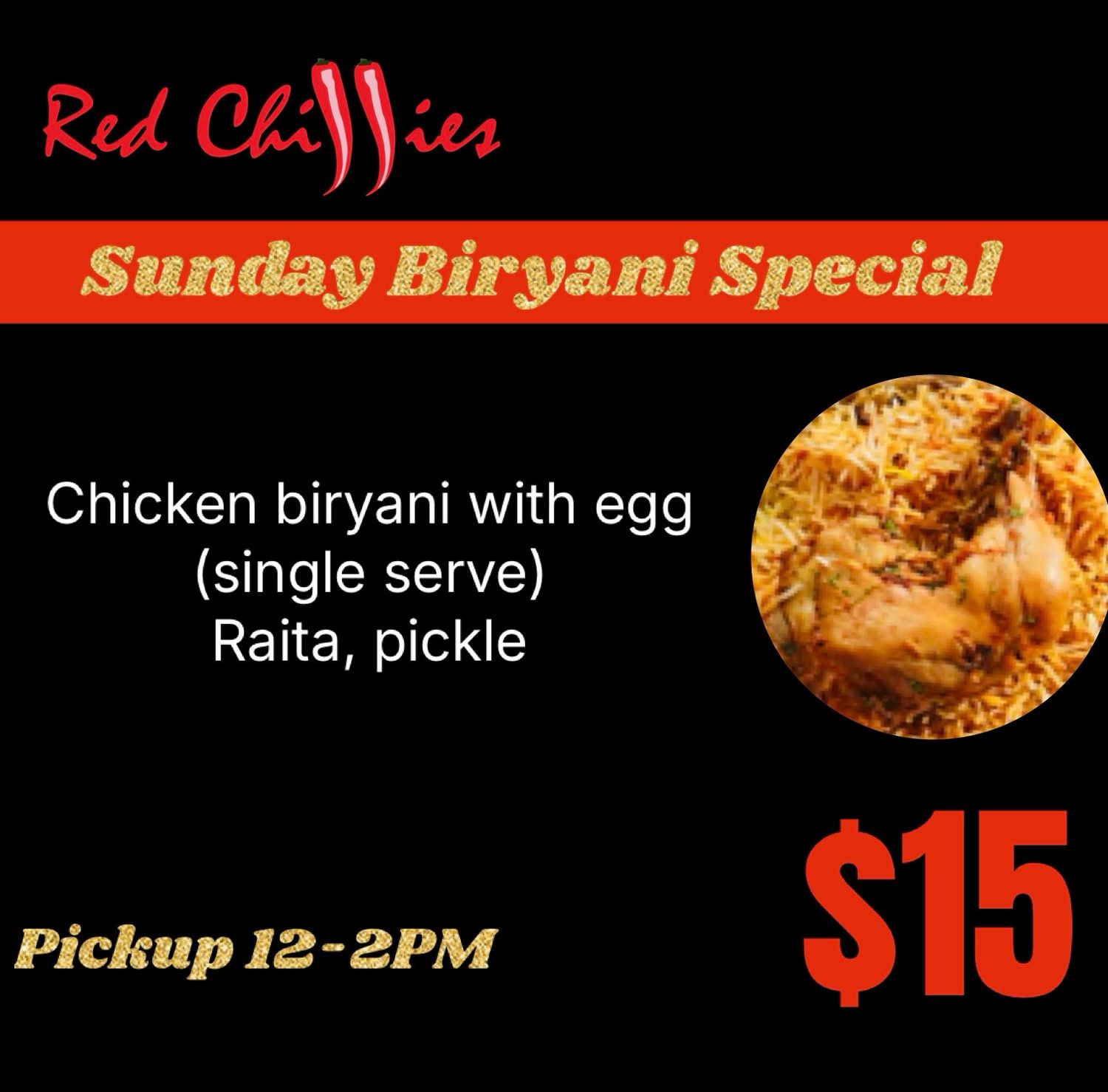Sunday Special- Chicken Biryani