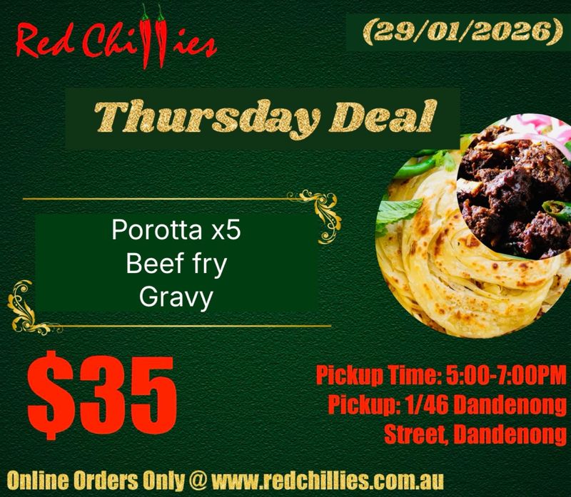 Thursday Deal Beef + Porotta