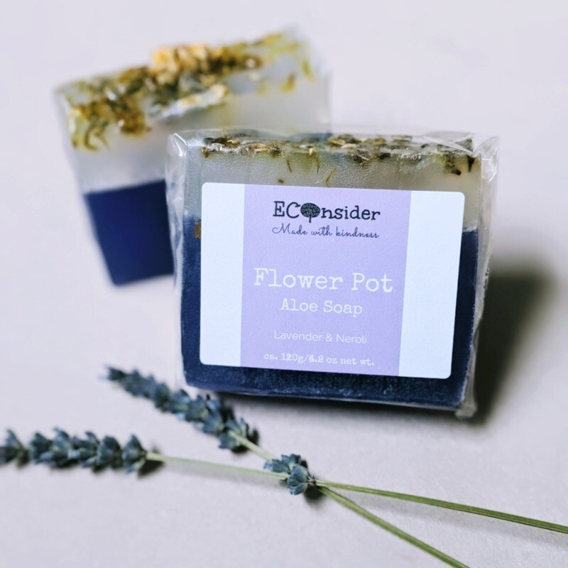 Flower Pot- Aloe Soap