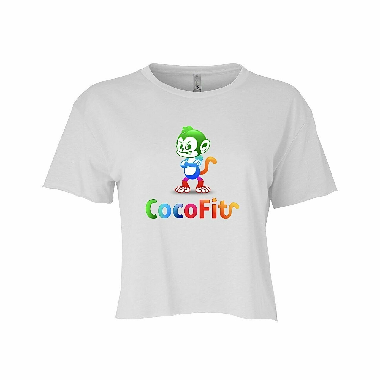 CocoFit Crop Top in White, Size: S
