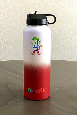 CocoFit 40oz Ombré Hydro Flask in Pepper Mint