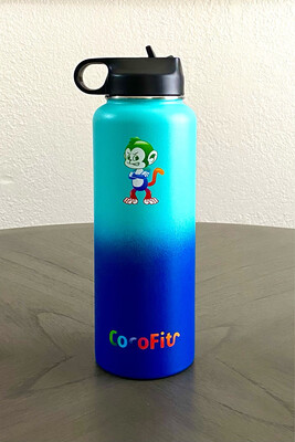 CocoFit 40oz Ombré Hydro Flask in Laffy Taffy