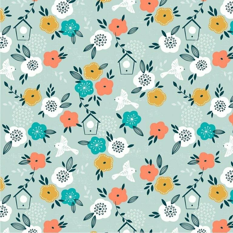 FLOR Y PAJARITOS