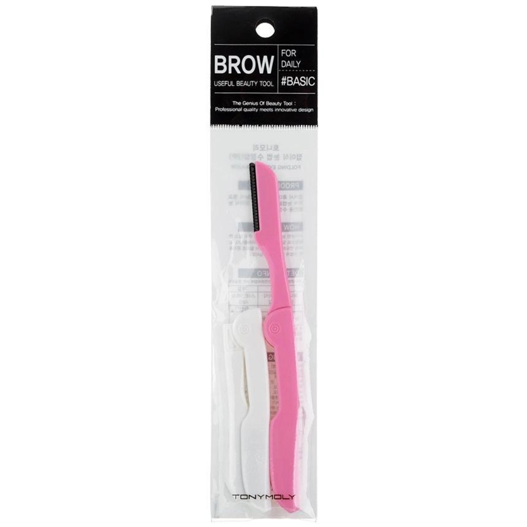 TONYMOLY - Folding Eyebrow Razor (2pcs) - kulmakarvojen partaveitsi