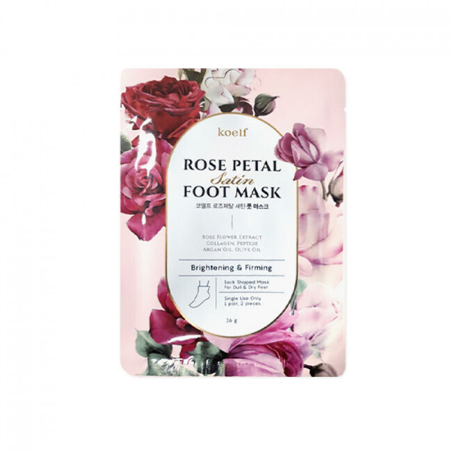 [KOELF] Rose Petal Satin Foot Mask - 1pair - jalkanaamio