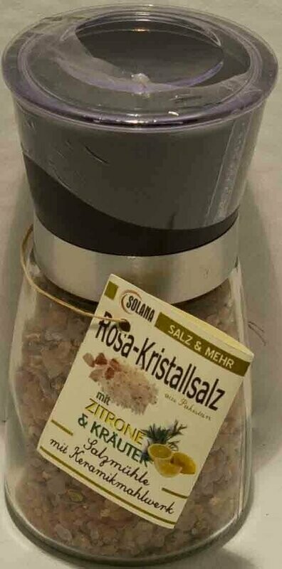 Gewürzsalzmühle mit Zitrone und Kräutern Gewürzsalzmühle mit Zitrone und Kräutern