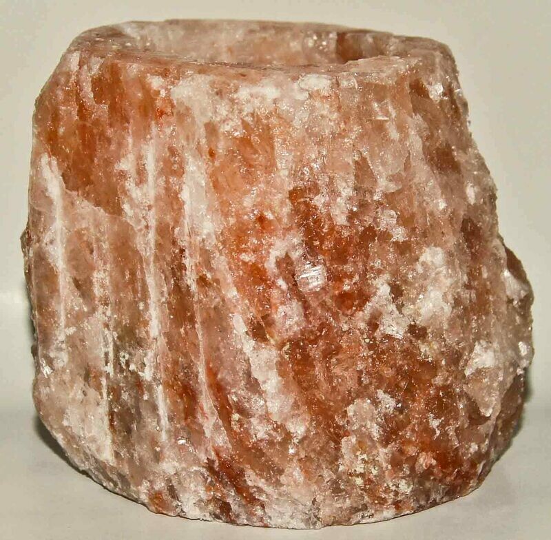 Teelicht HimalayaSalz (aus SaltRange Pakistan/ Punjab) roh (nur im Geschäft erhältlich)