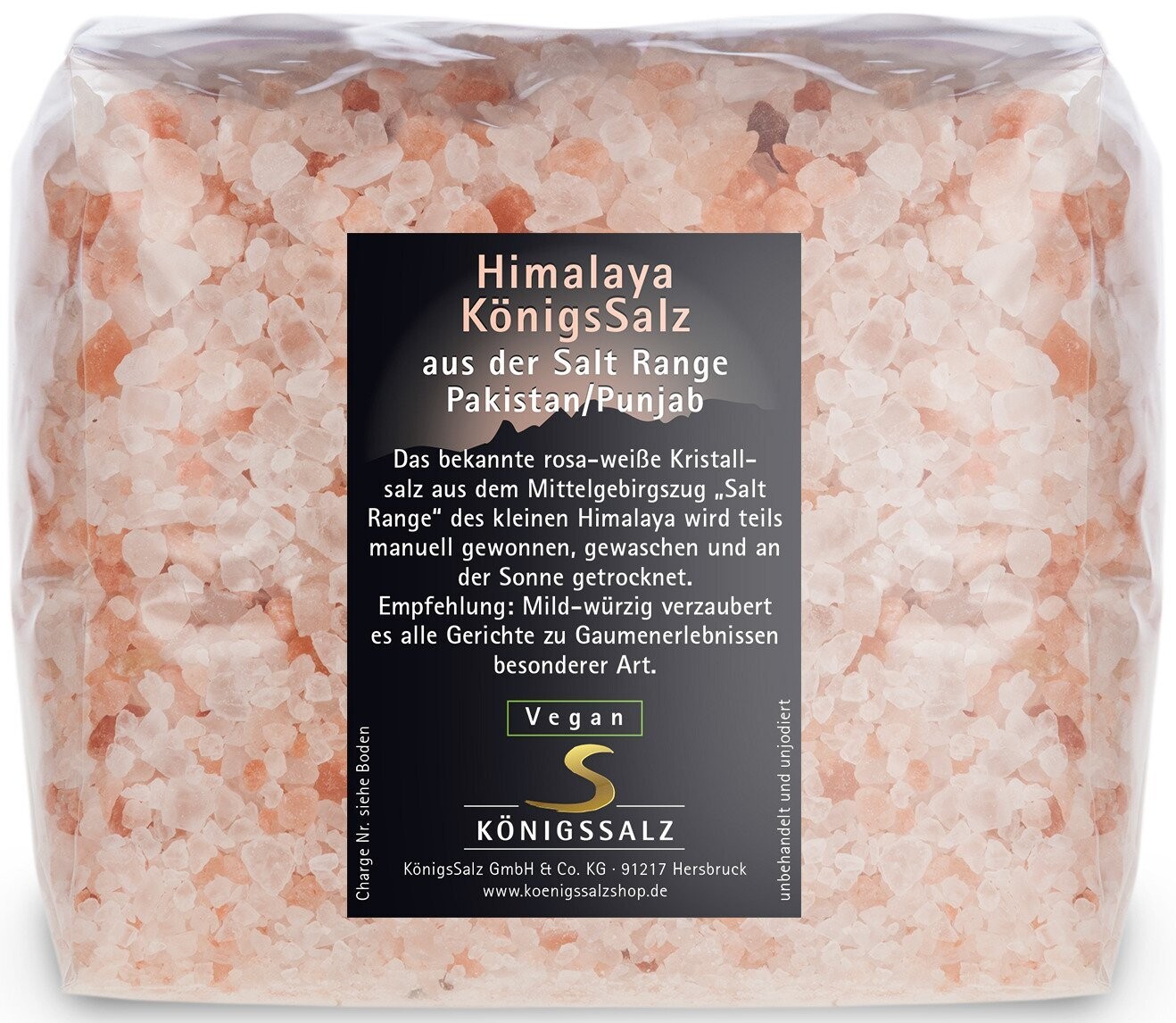 HimalayaSalz (aus SaltRange Pakistan/ Punjab) Granulat in der Tüte 1000g