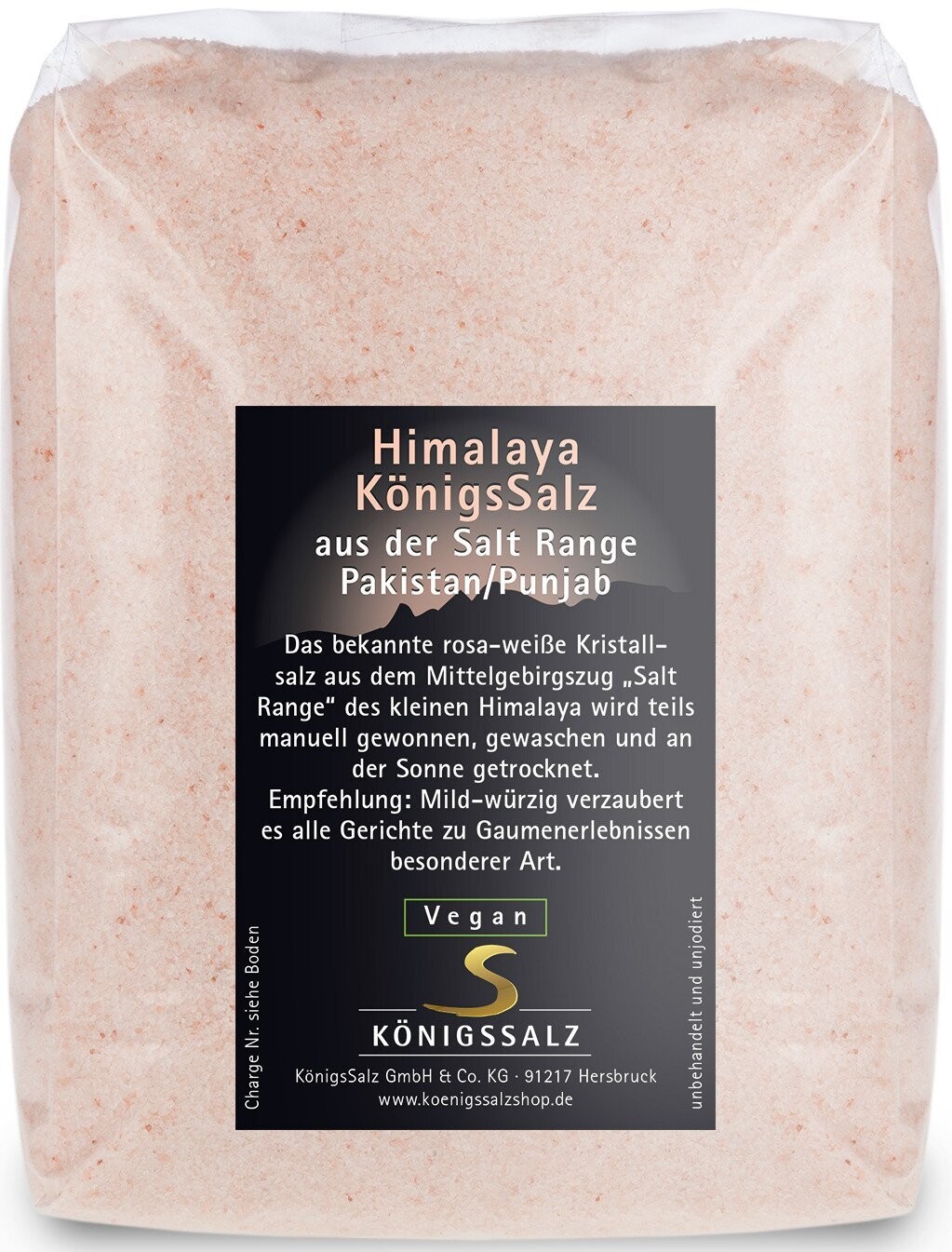 HimalayaSalz (aus SaltRange Pakistan/ Punjab) gemahlen in der Tüte 500g