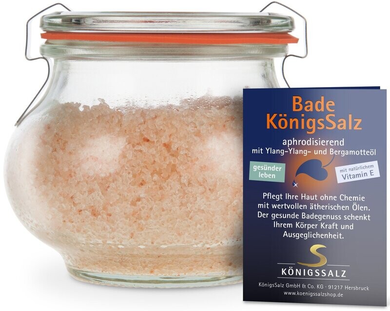 BadeSalz BadeSalz "aphrodisierend" mit Ylang-Ylang- und Bergamotteöl Glas 180g
