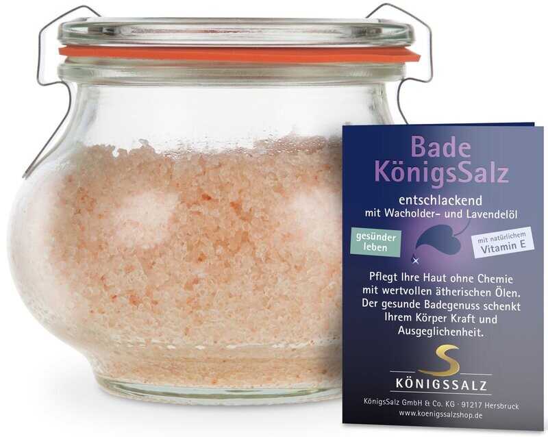 BadeSalz BadeSalz "entschlackend" mit Wacholder- und Lavendelöl Glas 180g