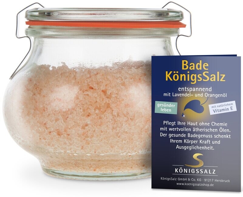 BadeSalz BadeSalz "entspannend" mit Lavendel- und Orangenöl Glas180g