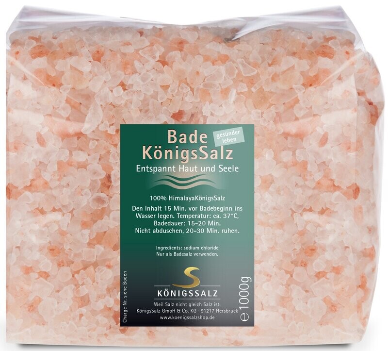 BadeSalz zu Heilzwecken aus HimalayaSalz (aus SaltRange Pakistan/ Punjab) Tüte 1000 g