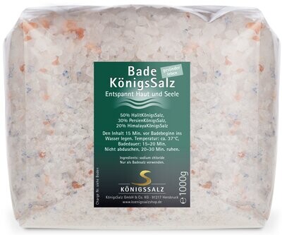BadeSalz zu Heilzwecken - Mischung aus Himalaya- (aus SaltRange Pakistan/ Punjab), Persien- und HalitSalz Tüte 1000 g