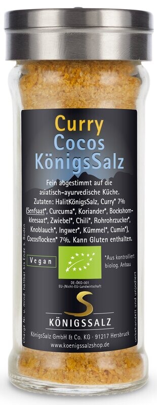CurryCocosSalz im Salzstreuer 80g CurryCocosSalz im Salzstreuer 80g