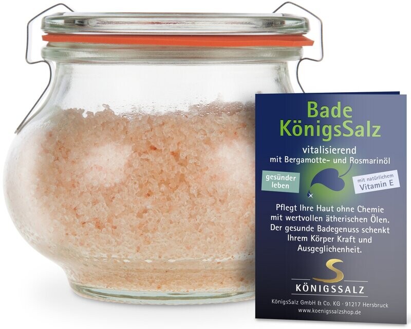 BadeSalz BadeSalz "vitalisierend" mit Bergamotte- und Rosmarinöl Glas 180g