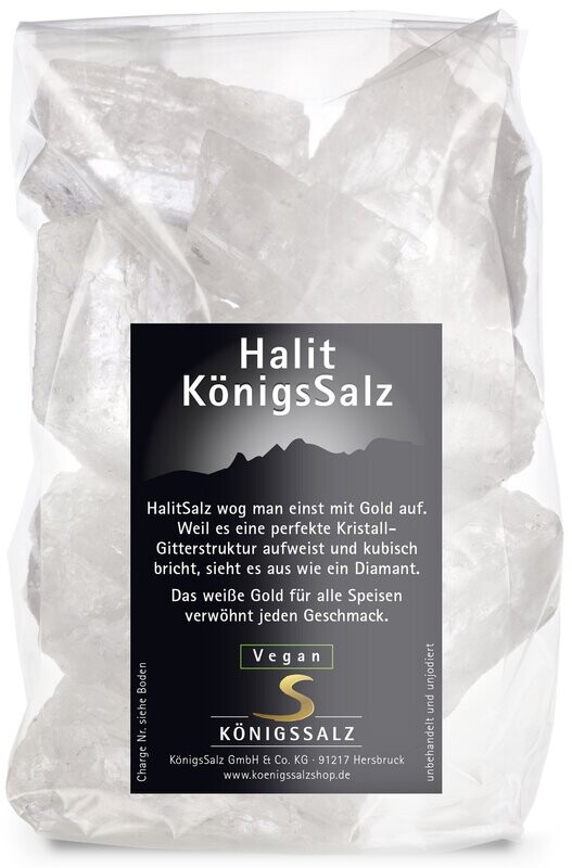 HalitSalz Kristalle in der Tüte 500g - zum Ansetzen einer Soole HalitSalz Kristalle in der Tüte 500g - zum Ansetzen einer Soole
