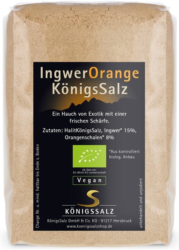 Ingwer-OrangeSalz in der Tüte 250g Ingwer-OrangeSalz in der Tüte 250g
