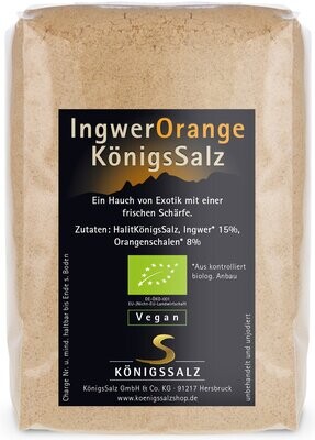 Ingwer-OrangeSalz im Glas 180g