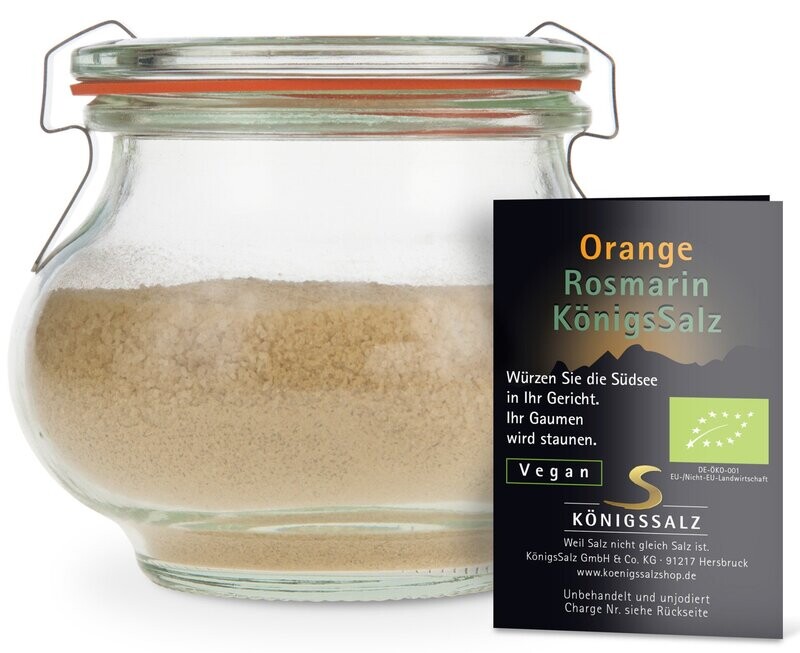 OrangeRosmarinSalz im Glas 180g