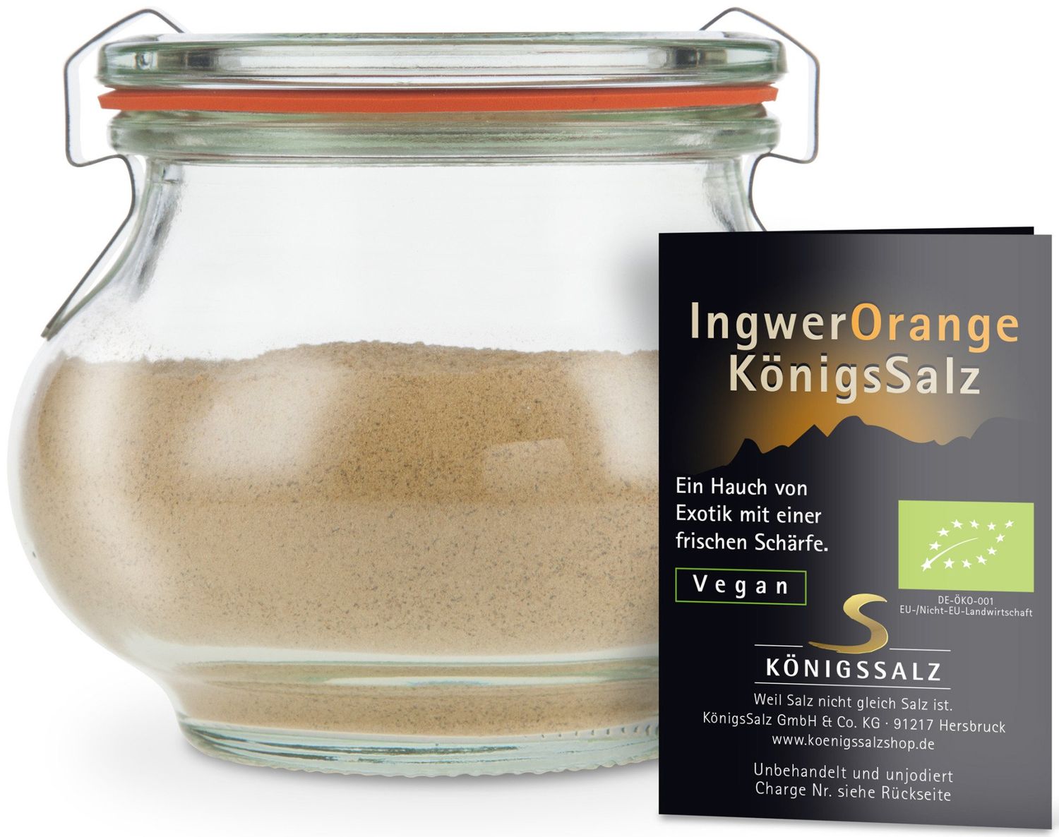 Ingwer-OrangeSalz im Glas 180g