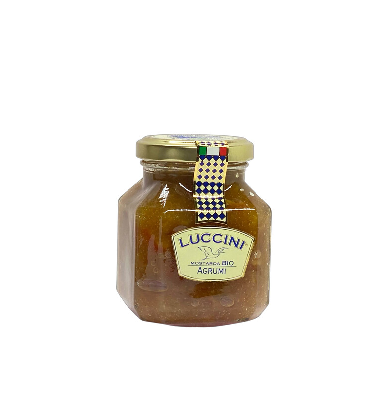 Zitrusfrüchte Senf Mostarda di Fichi Luccini Bio 240g