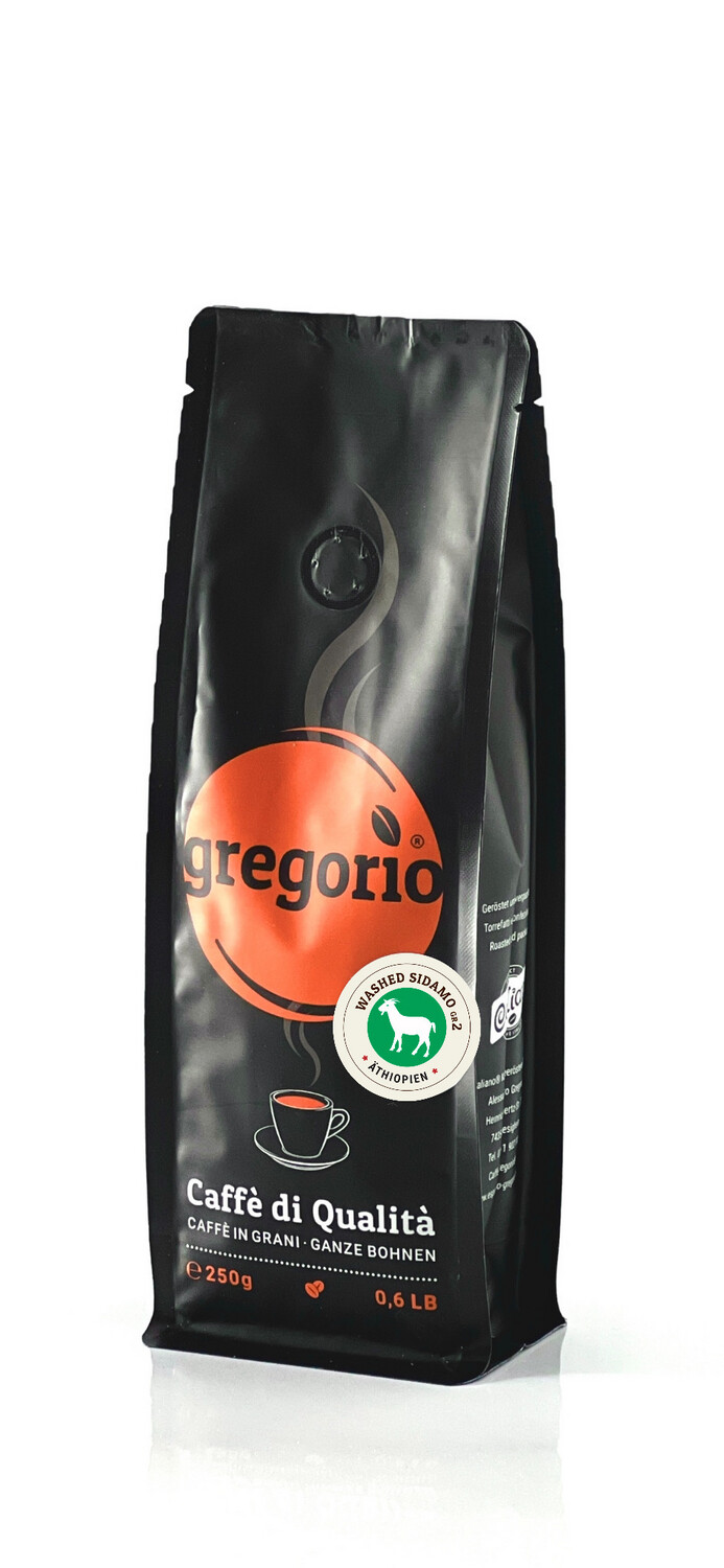 Kaffee Gregorio Ethiopia Reinsortig Specialty washed Sidamo Gr. 2 .250G