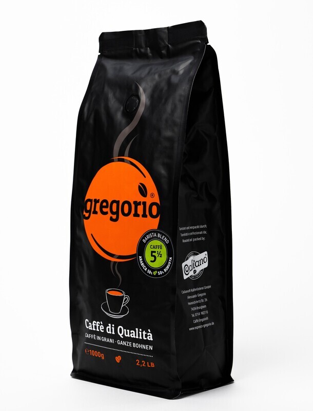 Kaffee Espresso gregorio 5 ½ Barista Blend 1 Kg Bohne